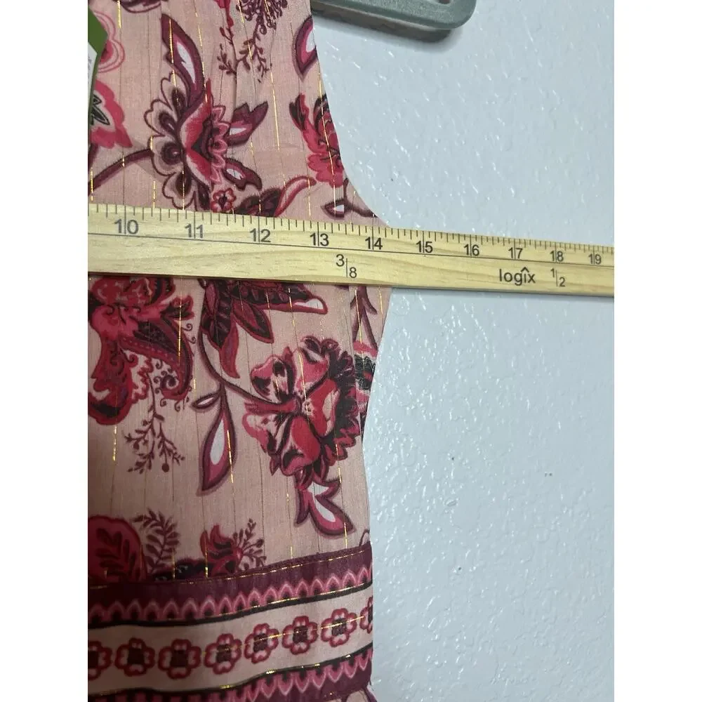 KATE SPADE New York Sleveless Pink Paisley Blossom Dress Classy Feminine Size 00